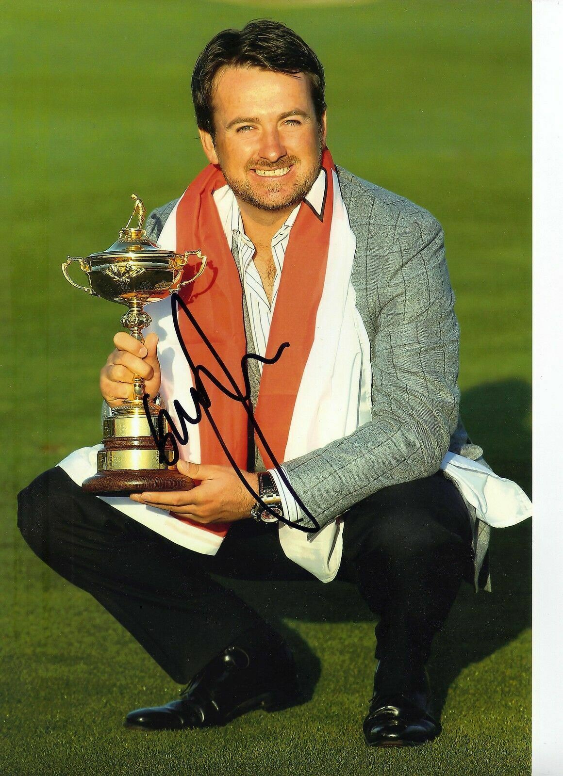 Graeme Mcdowell Genuine Hand Signed 12x8 Photo Poster painting 2010 Ryder Cup (3076)