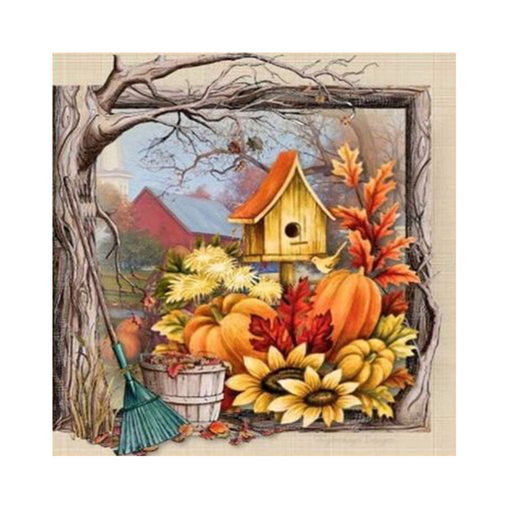 

Pumpkin Hut - Round Drill Diamond Painting - 30*30CM, 501 Original