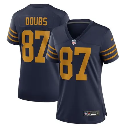 Women's Green Bay Packers #87 Romeo Doubs  Navy The 1923 Classic Game Jersey