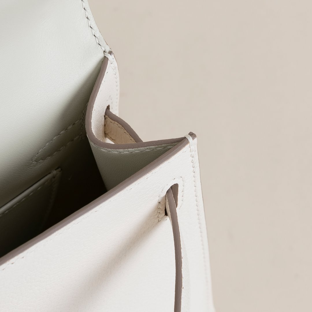 Mini Kelly II Chevre 10 Craie  GHW