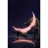 >SALE<(DB6557) Resin Abstract Moon Tree Square Diamond Rhinestone Diamond Painting Decor 20X30cm