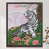 >SALE<Full Embroidery Eco-cotton Thread 11CT Printed White Tiger Cross Stitch 52x65cm