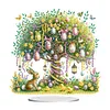 Diamond Painting Acrylic Easter Egg Tree Desktop Ornaments for Bedroom Table Decor
