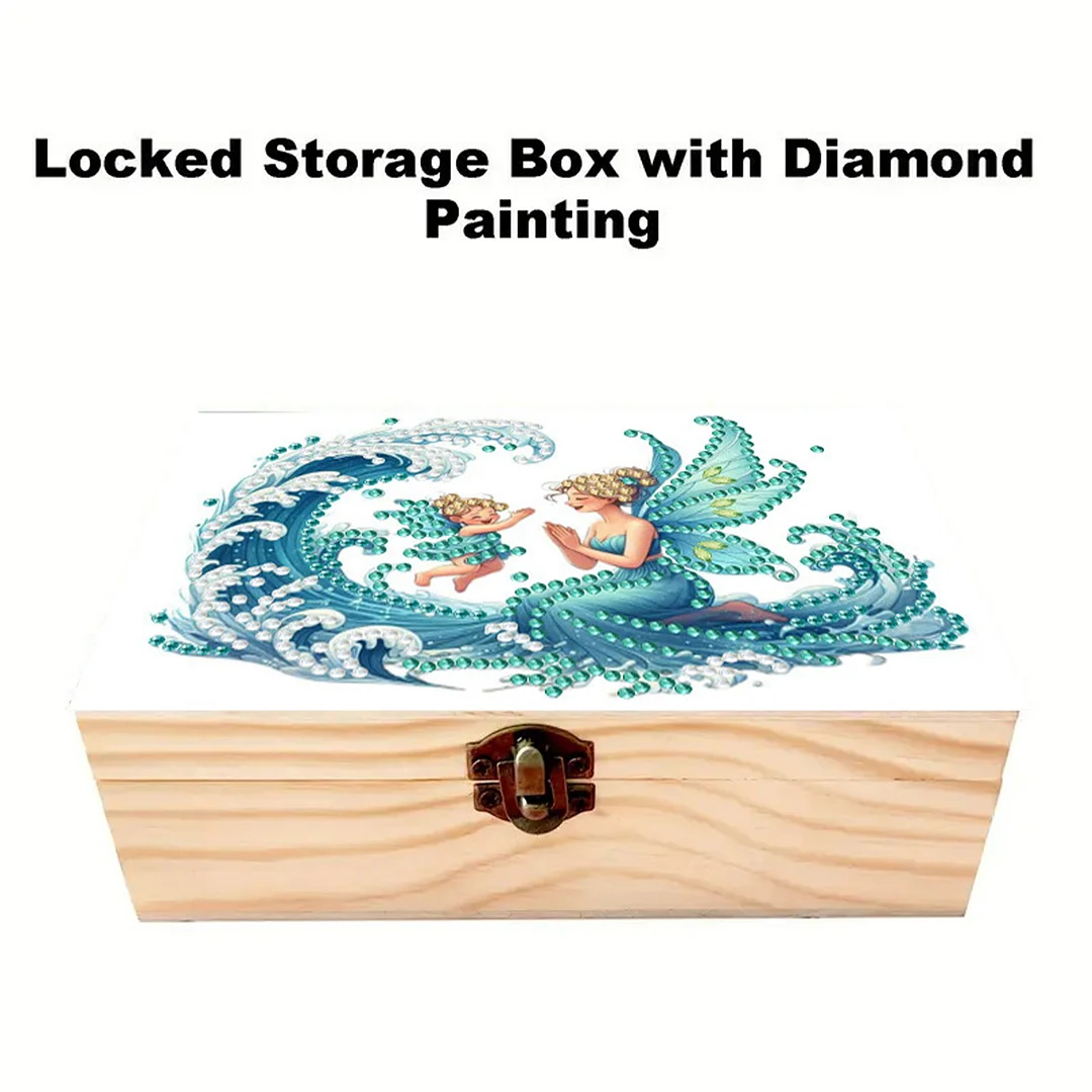 Fairy and the Waves DIY Wooden 5D Diamond Art Diamond Art Storage Box for Adults