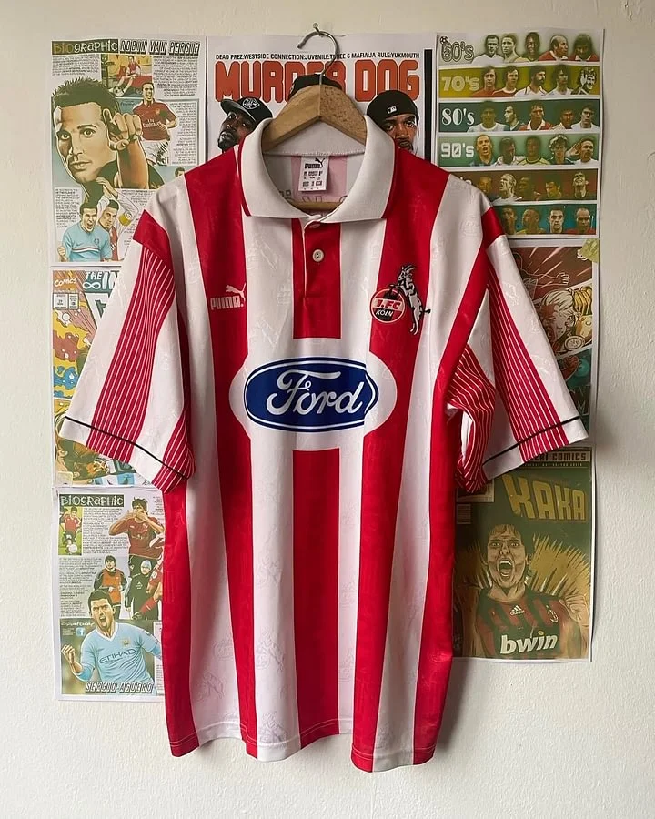 Retro S-4XL 1995-1996 FC Koln Home Football Shirt