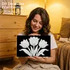 uk.everydayedeals DIY Pearl Painting With Frame - Handmade Self-Adhesive Pearls - Tulip(20*30cm)