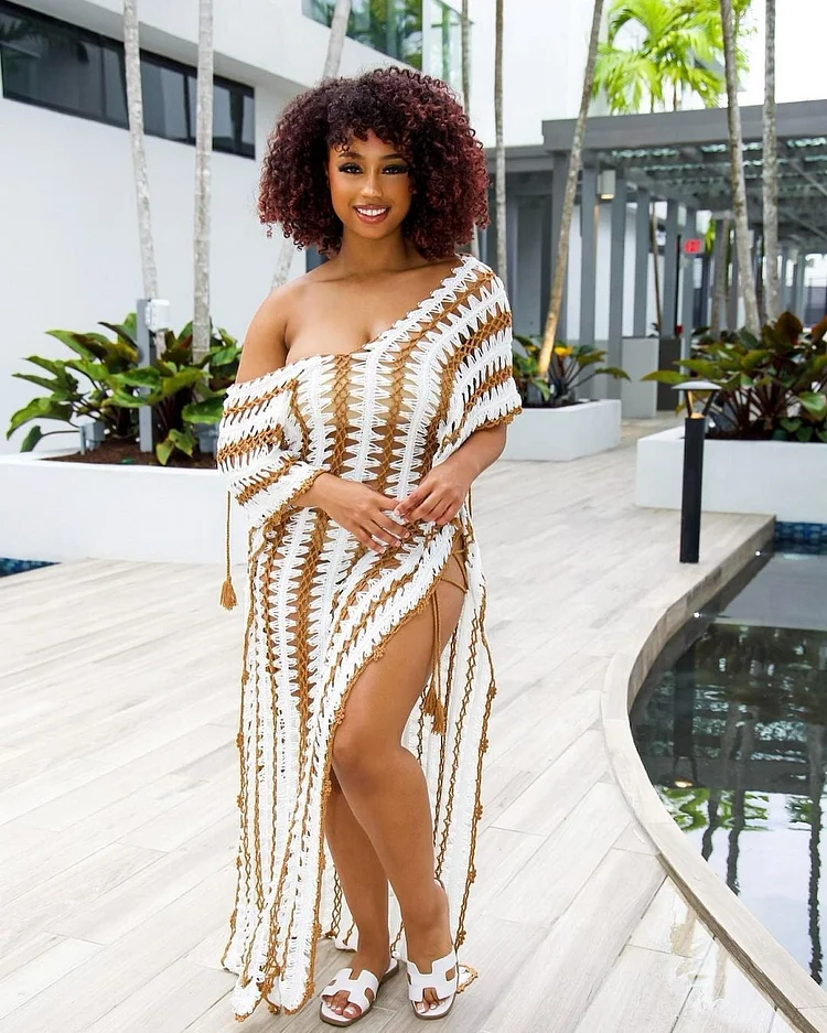Change Locations Cover Up Handmade Crochet Long Coverup