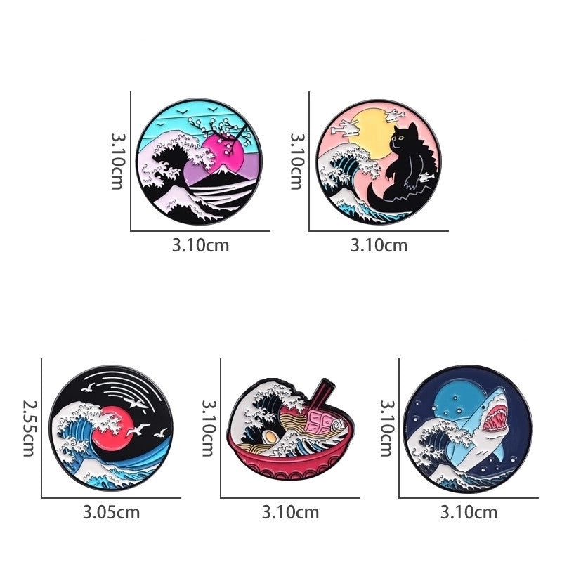Cartoon Style Cute Cartoon Alloy Stamping Stoving Varnish Plating Unisex Brooches