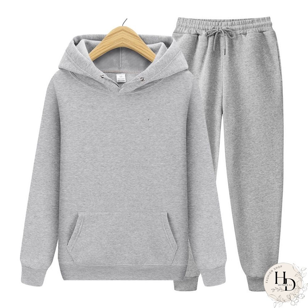 New Mens Ladies Casual Wear Suit Sportswear Solid Color Pullover Pants Autumn And Winter