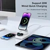 5 In 1 Wireless Charging Station With 10000mAh Power Bank Digital Display Automatic Magnetic 20W Fast MagSafe Portable Charger Usb C Station Stand External Battery Power Bank Compatible With IPhone 15/14/13/12 All Series & AirPods & LWatch