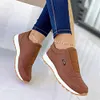 Gioiacombo&trade; Sneakers slip-on da donna elastiche casual con punta arrotondata di nuovo stile
