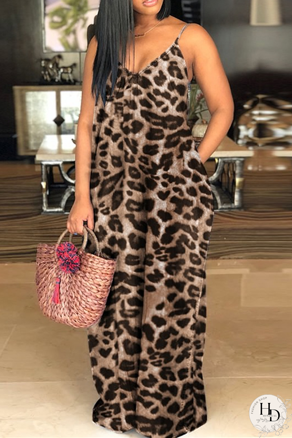 White Sexy Print Split Joint Spaghetti Strap Straight Dresses