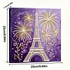 Kits d&rsquo;art de peinture en perles maison maison Tour Eiffel pour d&eacute;co int&eacute;rieure adulte 25x25cm avec cadre