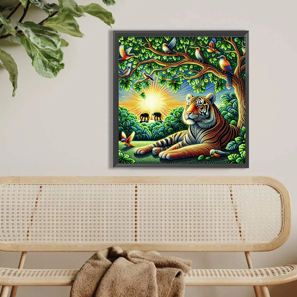Diamond Painting - Full Round Drill - Tiger(Canvas|40*40cm)
