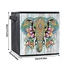 (US Local)Elephant DIY Special Shape Diamond Painting Folding Storage Box Container Organizer Case Kit