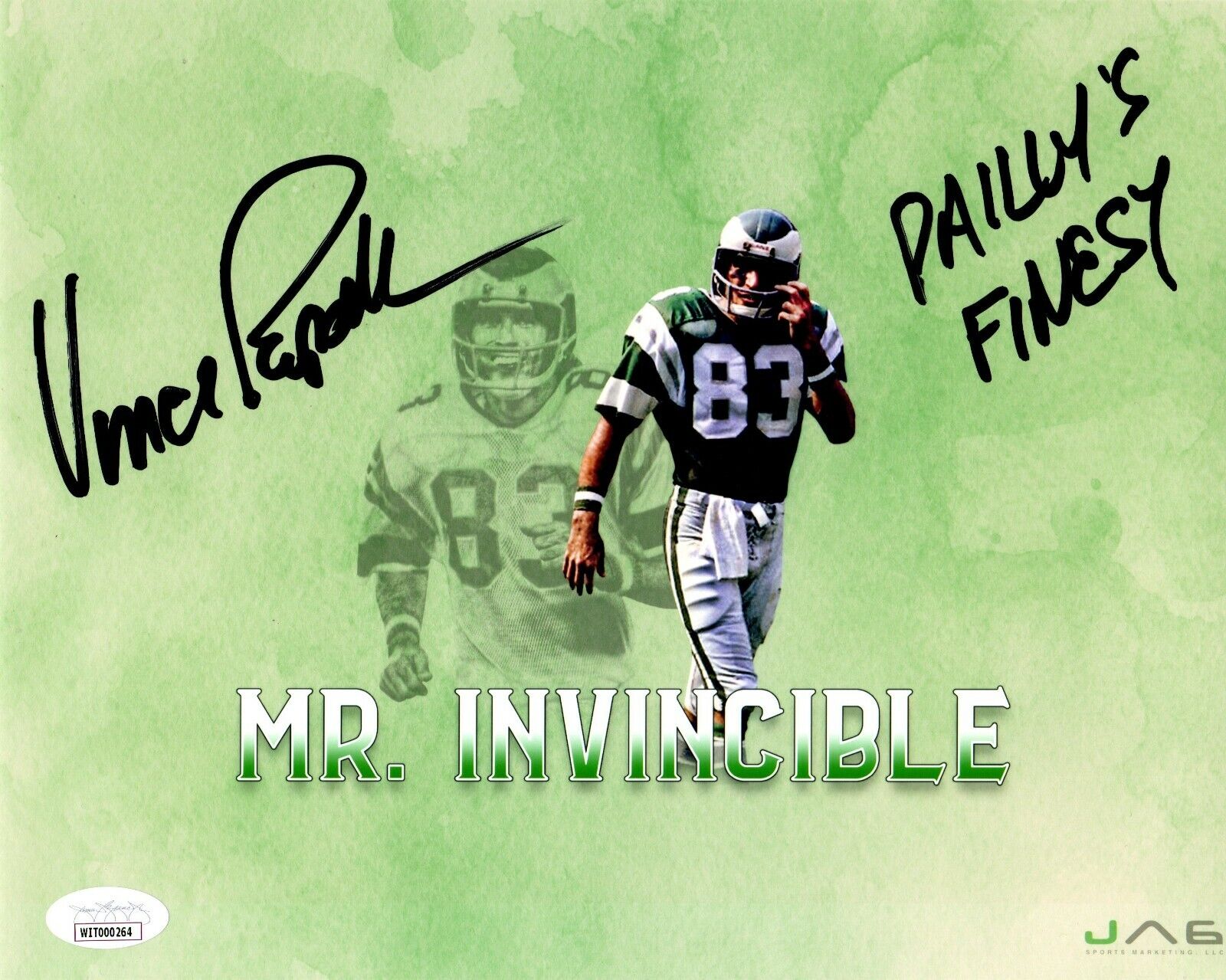 Vince Papale autographed signed inscribed 8x10 NFL Philadelphia Eagles JSA COA