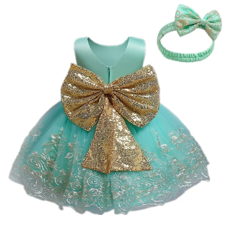 Baby Girl Dress Birthday Party Princess Tutu Dress for Girls Christening Gown For Baby Girls Embroidery Christmas Vestido Infant