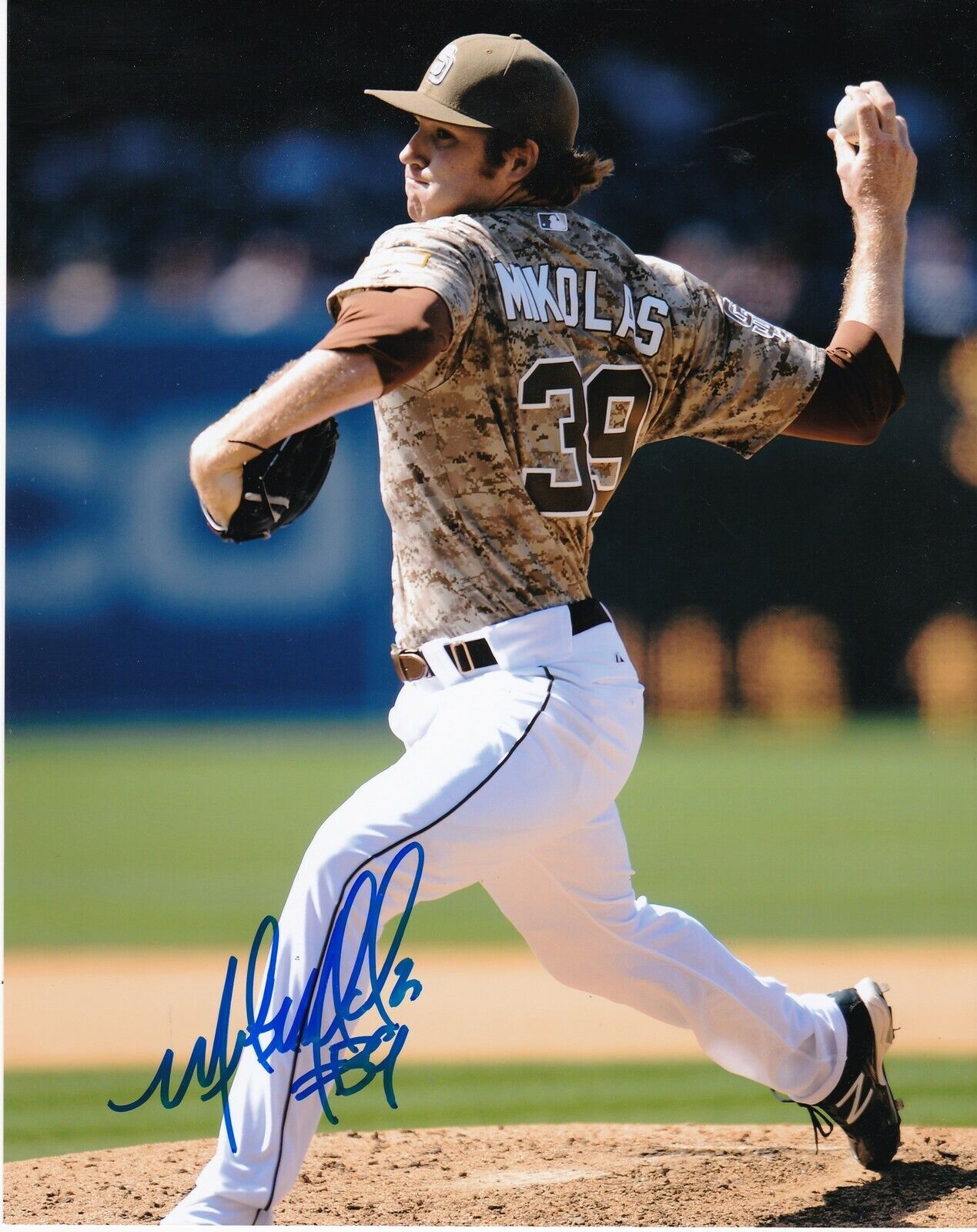 MILES MIKOLAS SAN DIEGO PADRES ACTION SIGNED 8x10