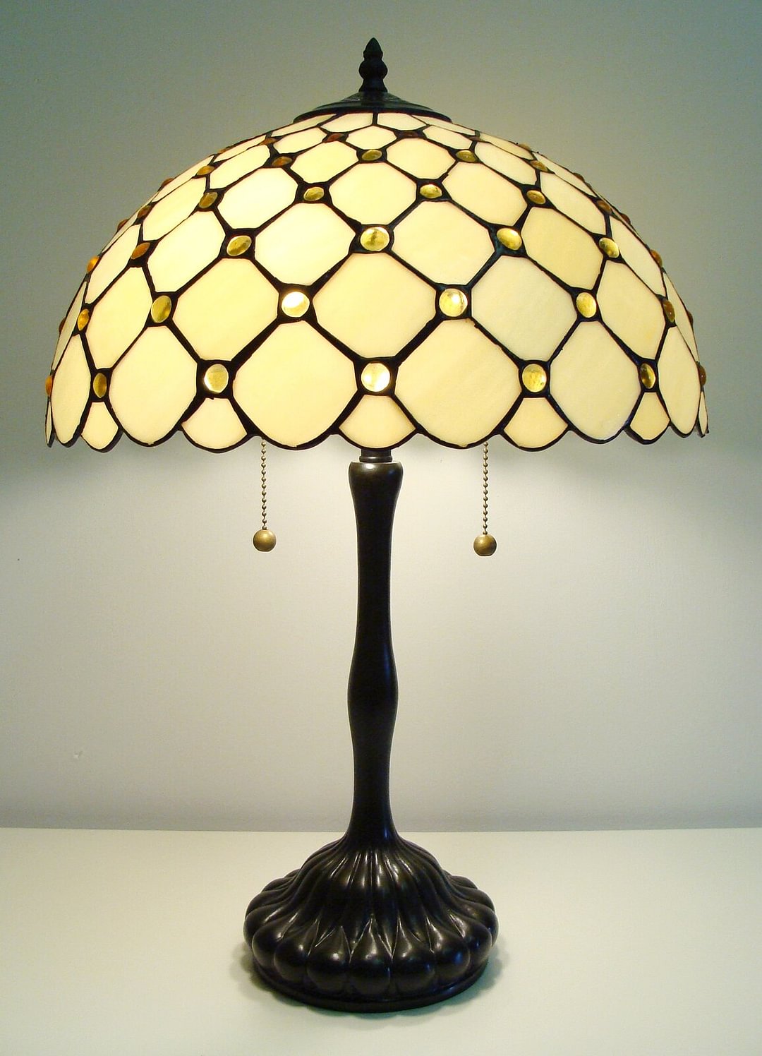 Tiffany 24" Black Table Lamp