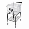 [US Local Warehouse] Foldable Tennis Cart Holds 350 Balls Sports Ball Hopper for Teaching & Court Use