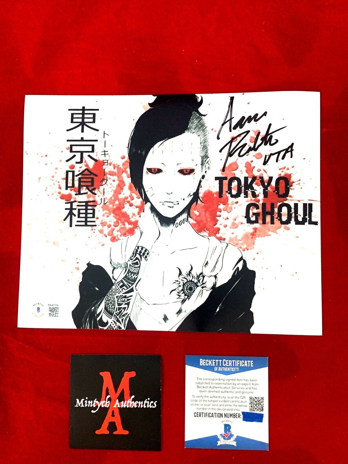 AARON ROBERTS AUTOGRAPHED SIGNED 8x10 Photo Poster painting! TOKYO GHOUL! BECKETT COA!