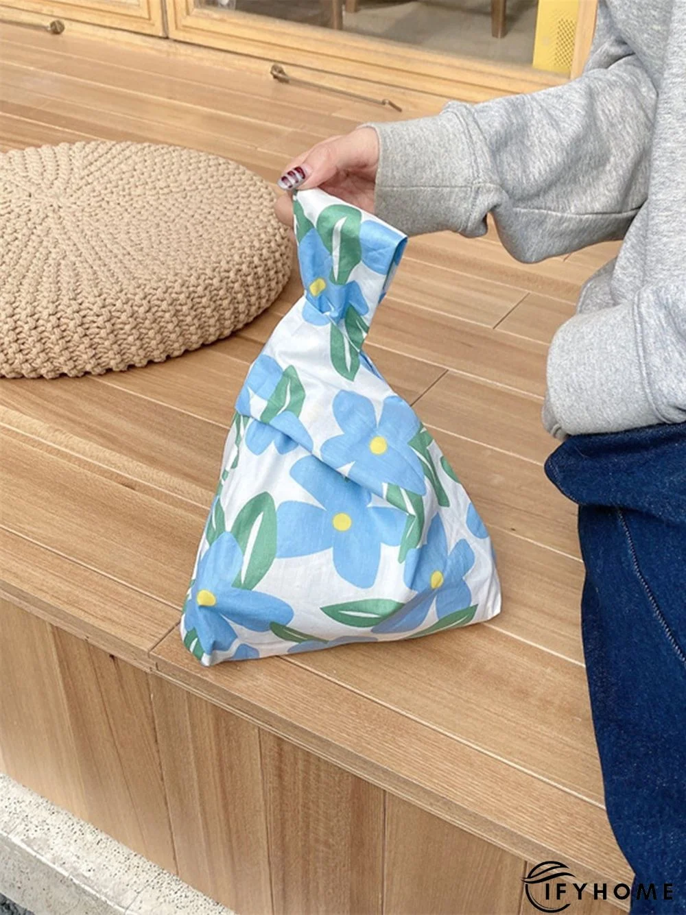 Spring Summer Artistic Colorful Floral Graphics Cotton Clutch | IFYHOME