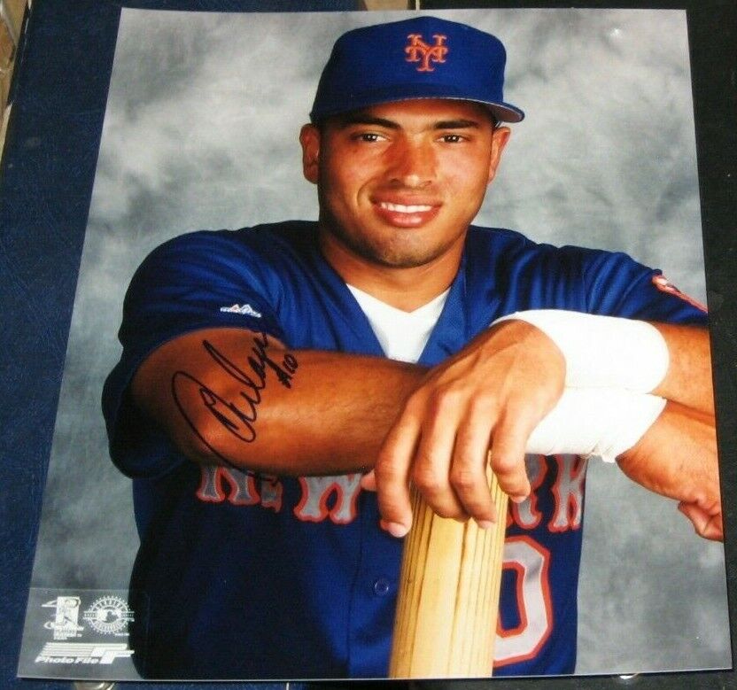 Rey Ordonez New York Mets SIGNED AUTOGRAPHED Photo Poster painting File 8x10 COA Baseball mlb