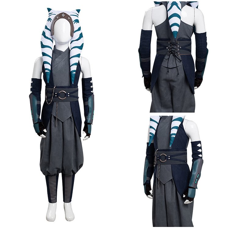 Star War Ahsoka Tano  Kid Cosplay Costume Outfits Halloween Carnival Suit