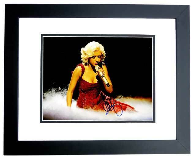 Christina Aguilera Signed Autographed Singer Songwriter 11x14 inch Photo Poster painting FRAMED