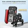 Cooling Motorcycle Phone Mount with USB/TYPE-C Charging Port Motorcycle Phone Holder 360 Rotation Cellphone Cradle Adjustable for 5.4-7.8 Inch Smartphone (Handlebar)