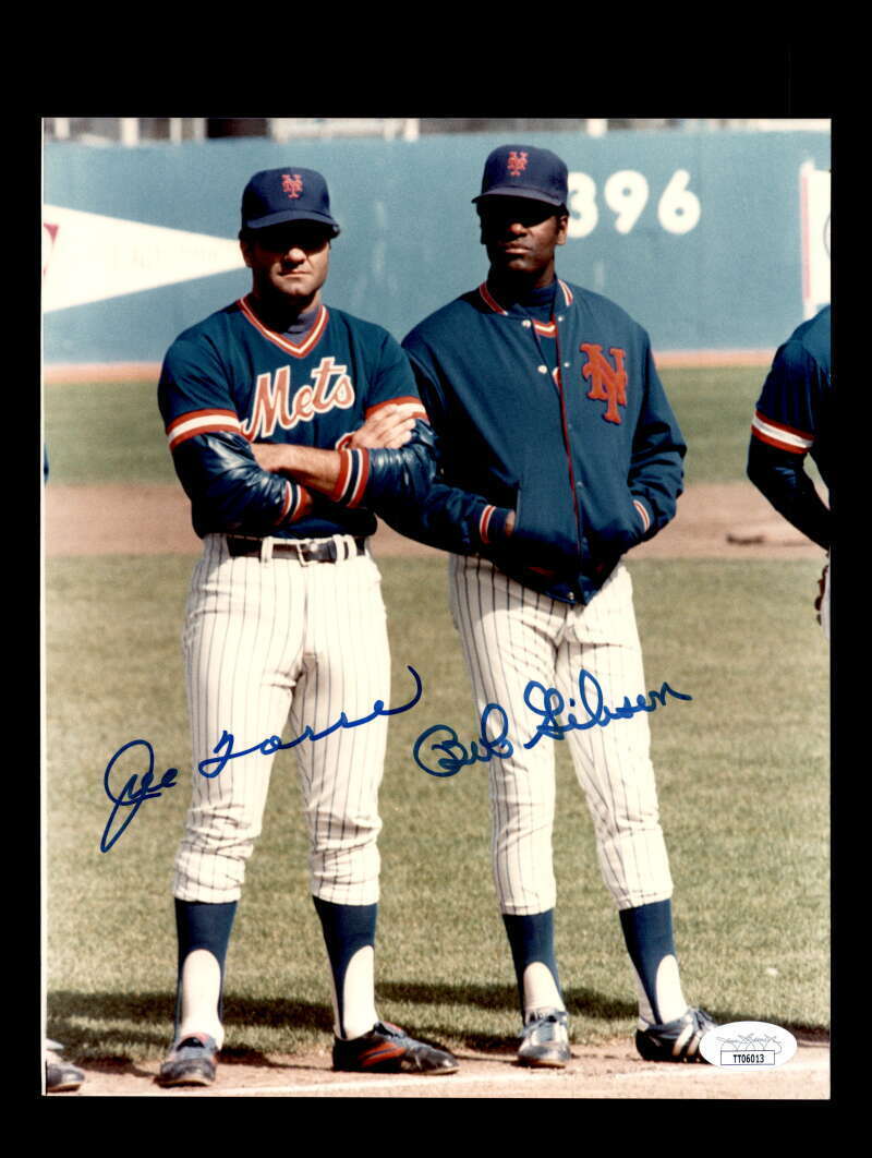 Joe Torre Bob Gibson JSA Coa Signed 8x10 Photo Poster painting Mets Autograph