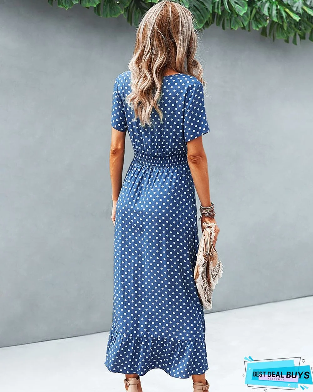 Fashion Holiday Dress Wave Point Skirt Before Short After Growing Up Dress