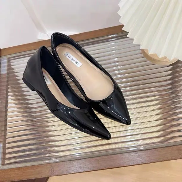 Breakj Breakj Flat Shoes Women 2025 Spring And Autumn New High-End Commuting Fashion Single Shoes French Light Tip Low Heels