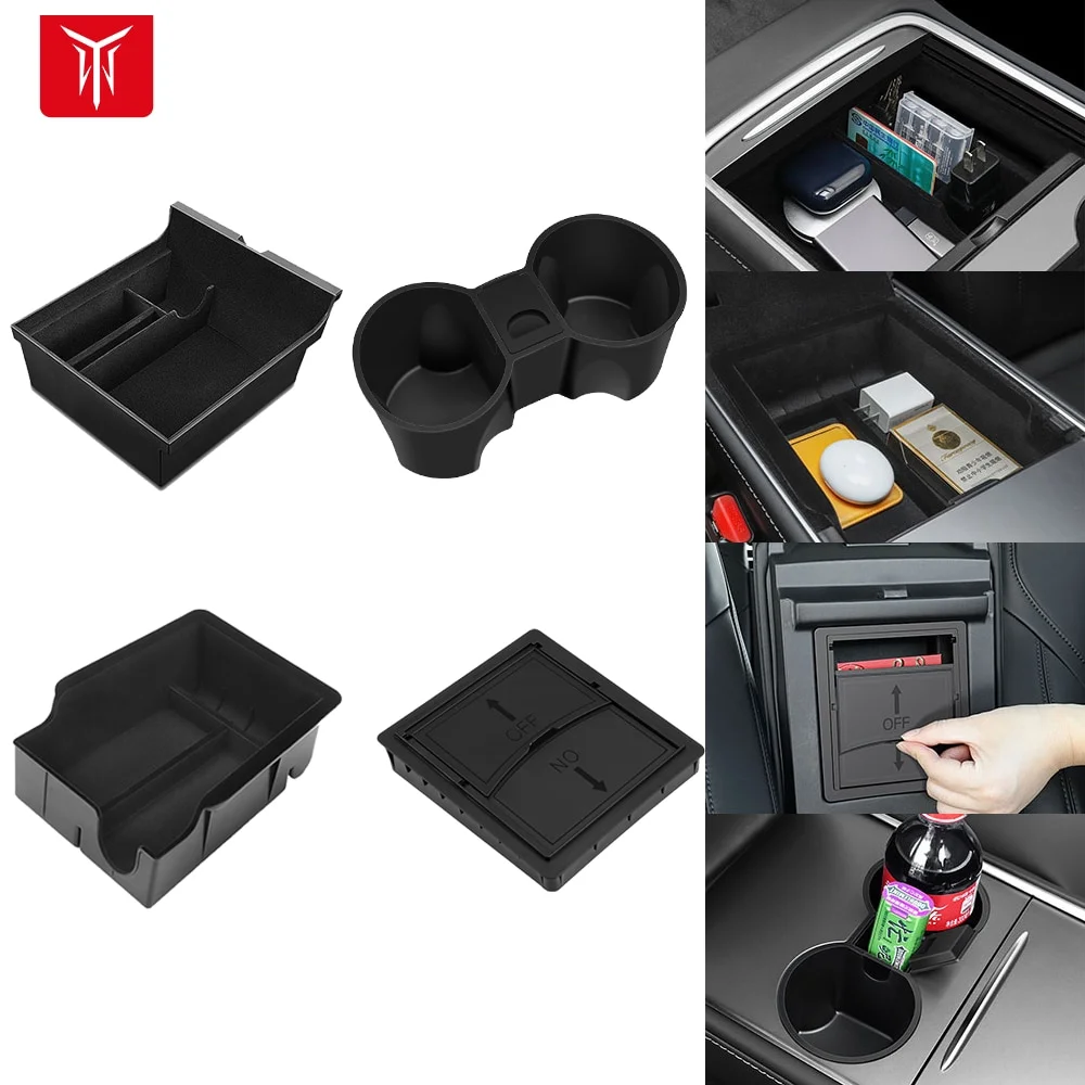 YONZEE Tesla 3PCS Center Console Organizer Storage For Tesla Model 3/Y