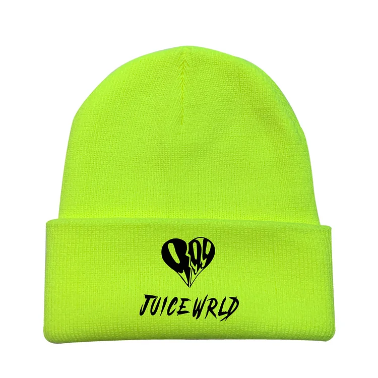 Juice Wrld Knitted Hats Solid Hip Hop Beanie Hat at Hiphopee