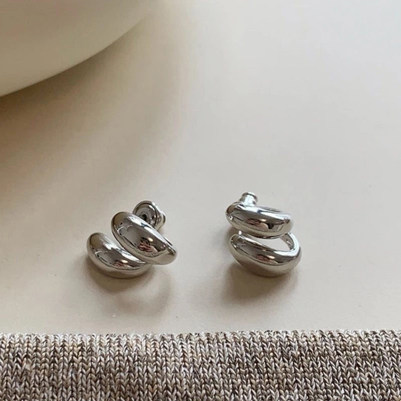 1 Pair Casual Minimalist Geometric Plating Copper Ear Studs