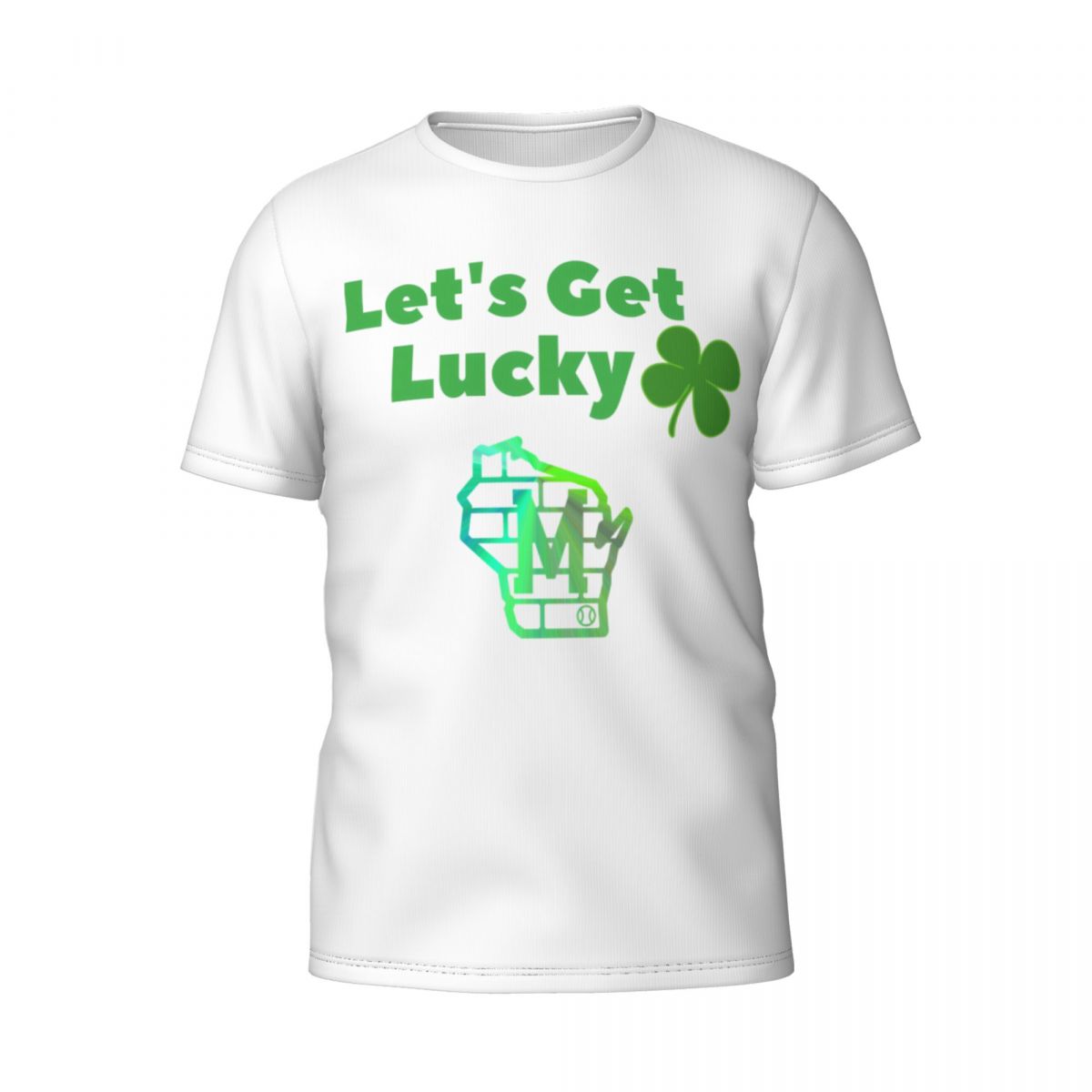 Milwaukee Brewers Get Lucky Clover St. Patrick's Day Men's Short Sleeve Shirt