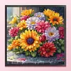 Chrysanthemum-11CT Stamped Cross Stitch 45*45cm/17.72*17.72in