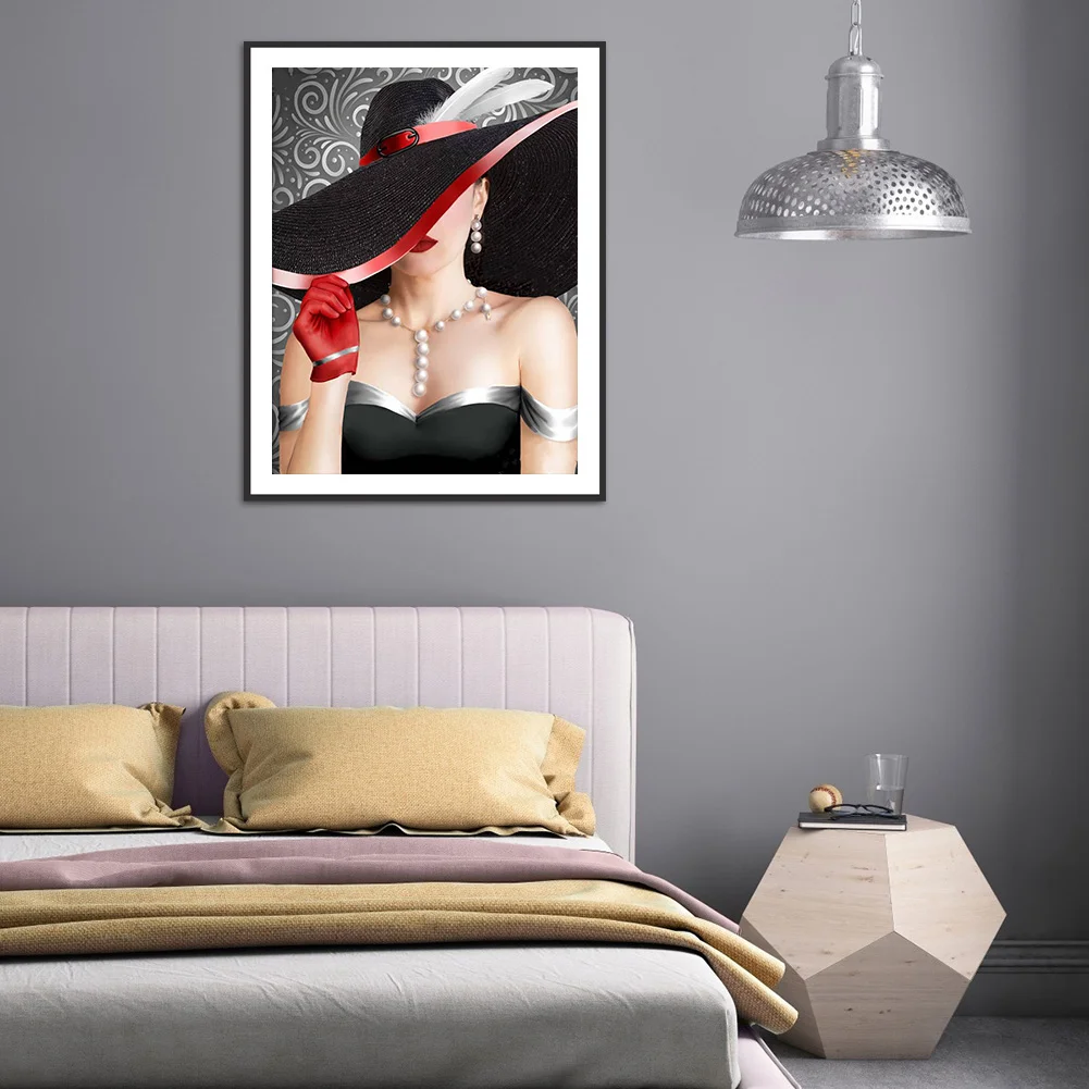 Diamond Painting - Full Round Drill - Elegant Lady(30*40cm)