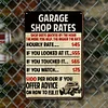 Garage Shop Rates - Metal Tin Signs(8*12Inch/12*16Inch) - Garage