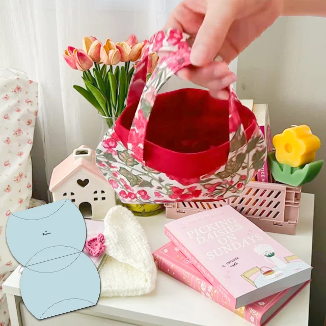 Floral Mini Handbag Sewing Template - With Instructions
