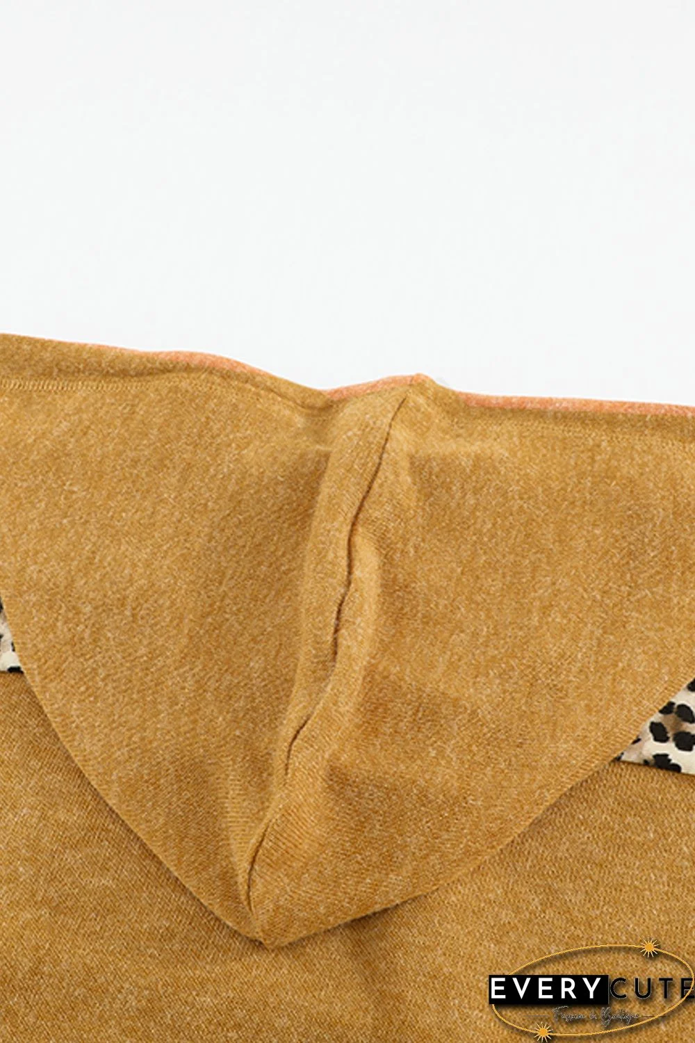 Leopard Patchwork Pullover Hoodie