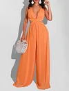Chiffon Empire Wide Leg Jumpsuits