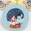 【Limited Stock Sale】Christmas-DIY Embroidery Kit with Pattern Cotton Threads Needles Hoop 30*30cm/11.8*11.8in tapestrymarket