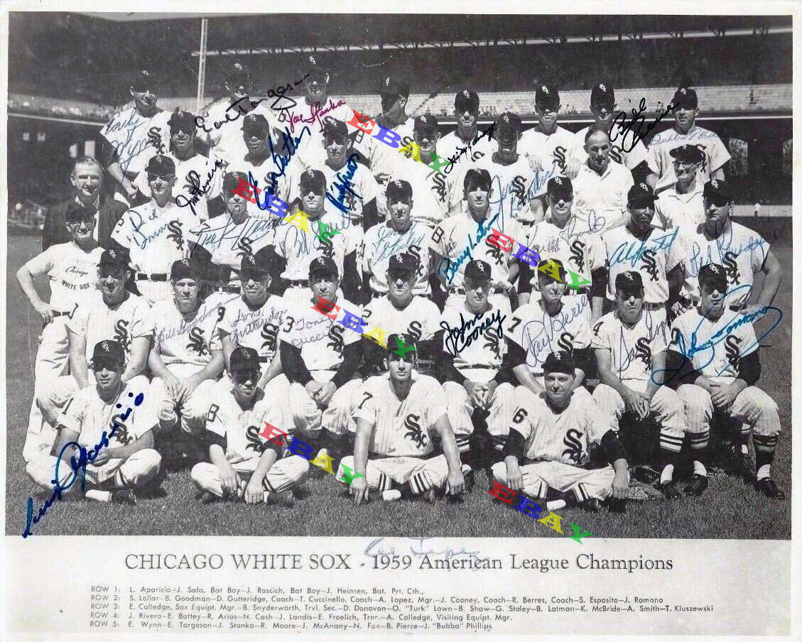 1959 Chicago White Sox Signed Autographed Signed 8x10 Photo Poster painting Reprint