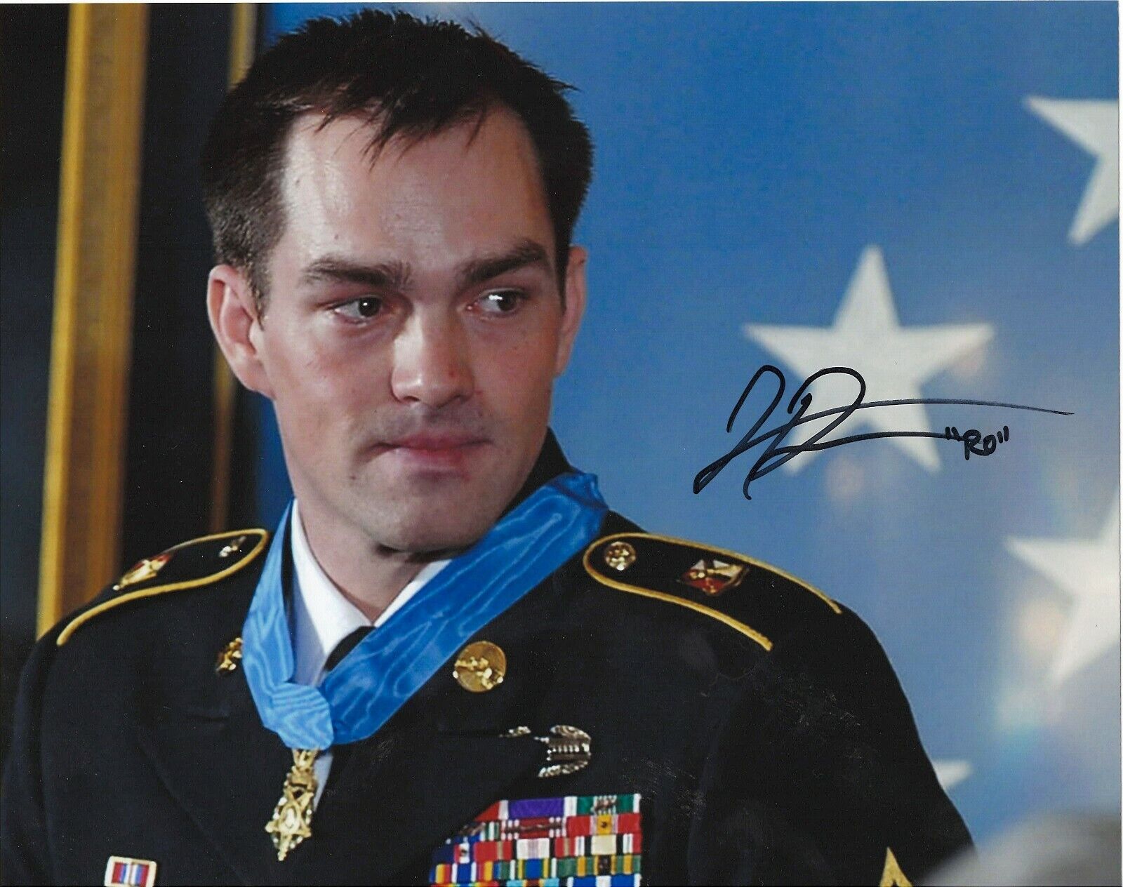 CLINT ROMESHA 4TH INF DIV AFGHANISTAN MEDAL OF HONOR RECIPIENT RARE SIGNED Photo Poster painting