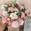 7 Heads Tall Stem Pink Peony Artificial Centerpiece Flower