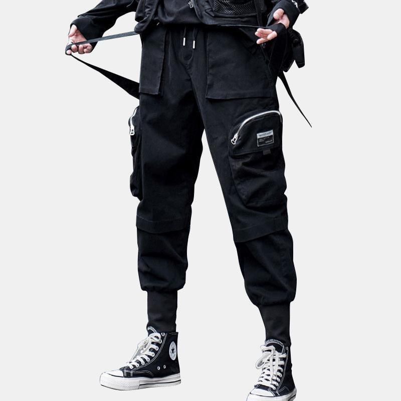 Belt Zipper Pockets Street Jogger Cargo Pants