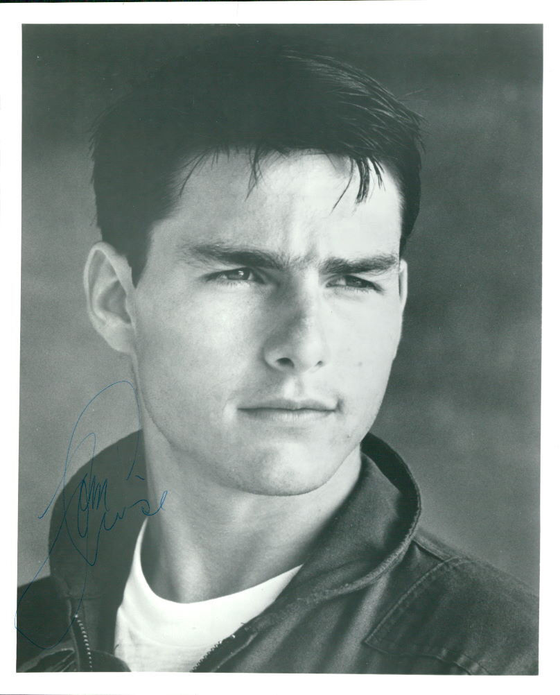 Tom Cruise (Top Gun) (Vintage) signed Photo Poster painting COA