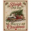 Sledge Skates DIY 11CT 3 Strand Stamped Cross Stitch Kit for Adults 40x50cm tapestrymarket